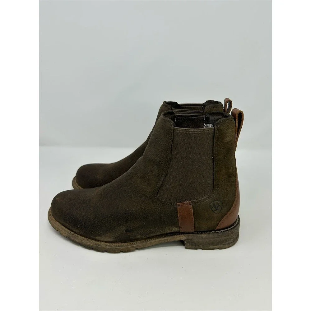 Ariat Wexford H2O Womens Chelsea Ankle Boots Brown Waterproof Pull On Size 8.5
